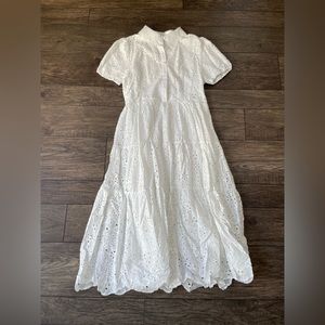 Chicwish White Collar Eyelet Dress | NWT